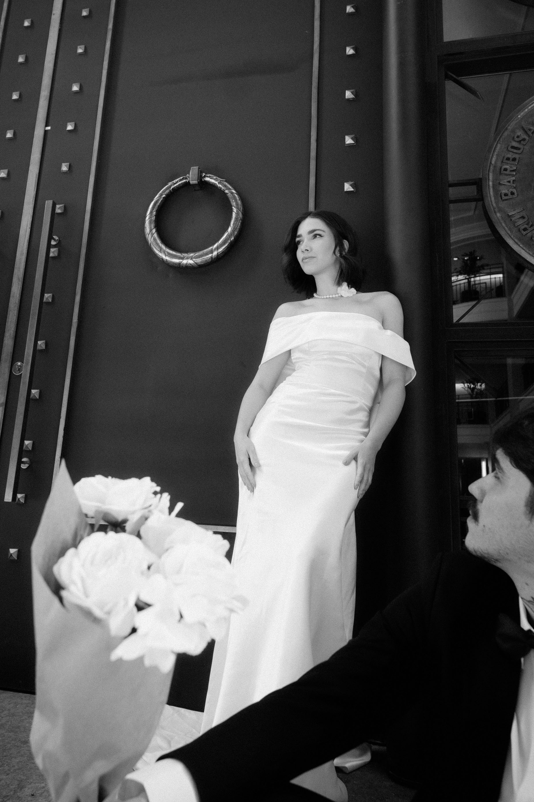 Detalhe casamento em preto e branco — Editorial Sthepanie e Matheus